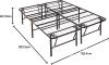 Foldable Metal Platform Bed Frame-queen bed/single bed
